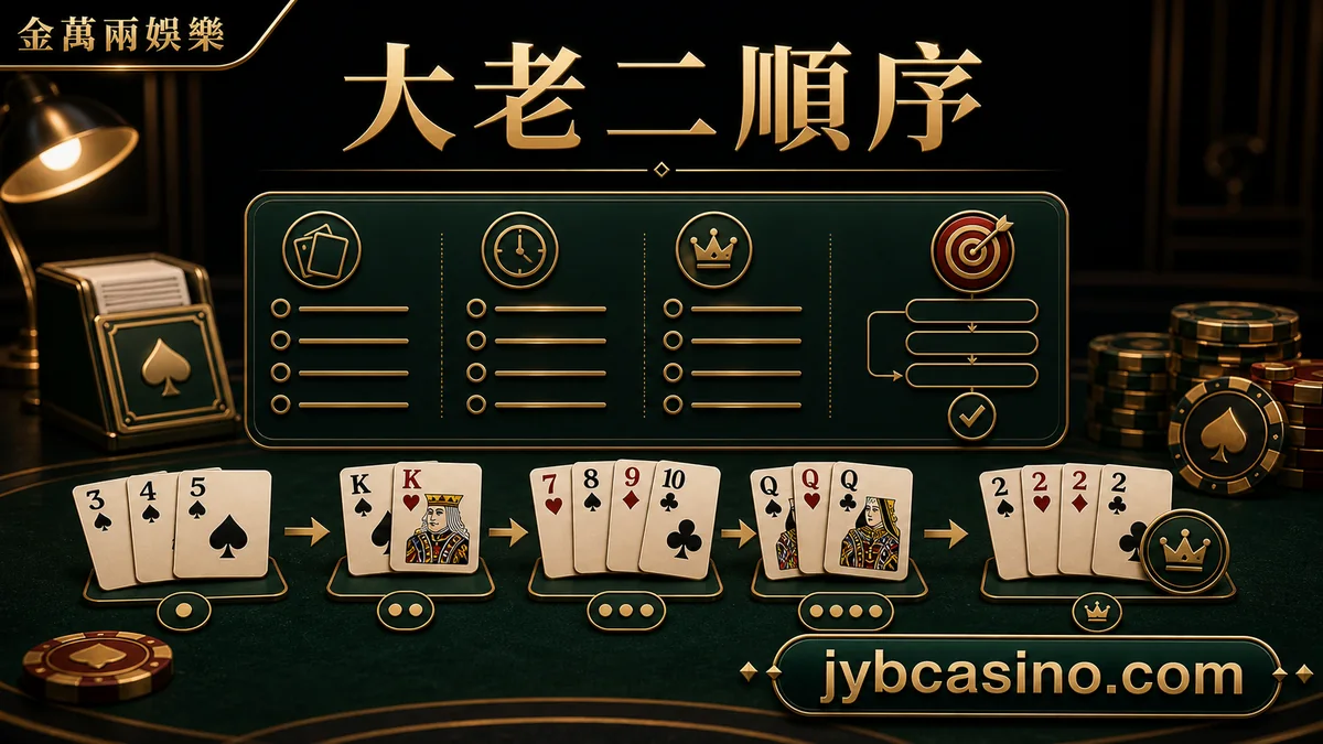 金萬兩娛樂 大老二順序,大老二牌序與出牌順序的文章插圖。