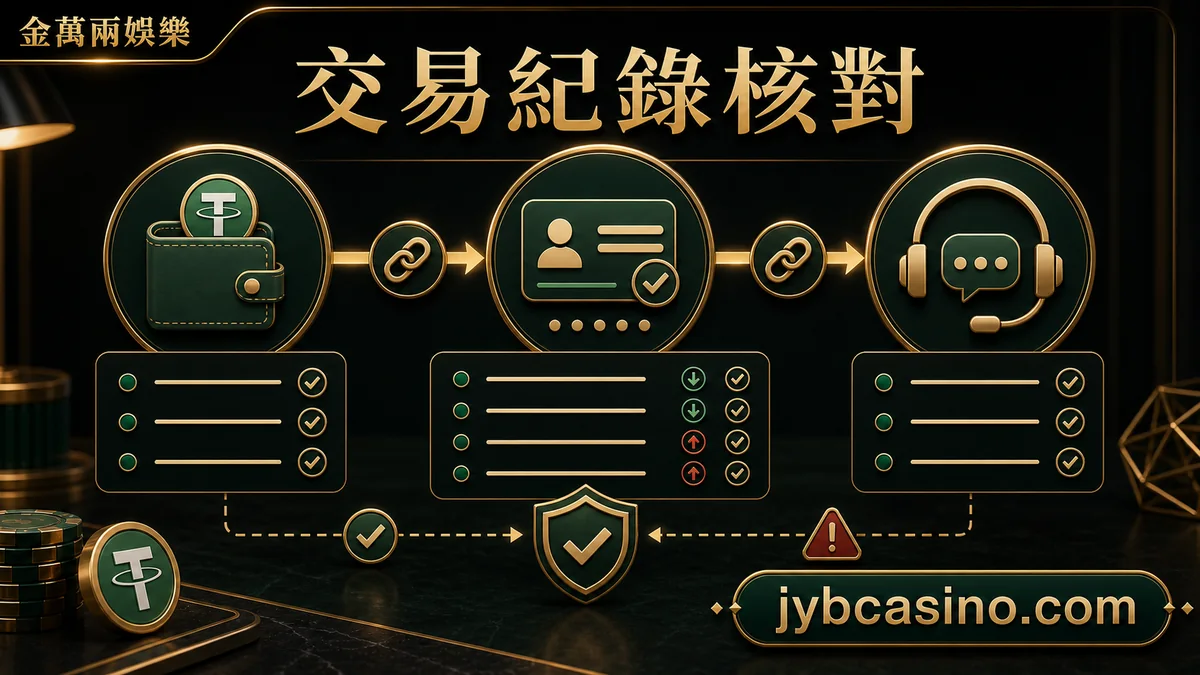 金萬兩娛樂 交易紀錄核對,交易紀錄、時間與金額核對的文章插圖。