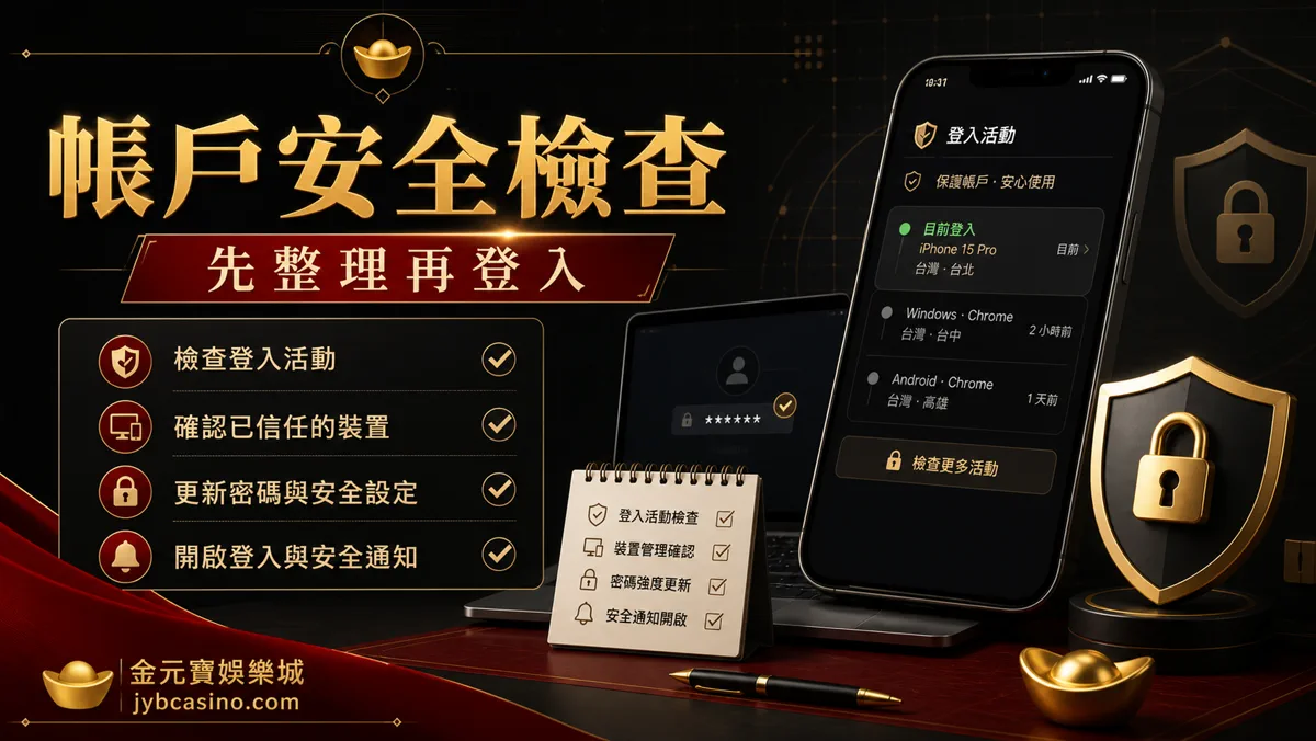 帳戶安全檢查(示意圖)