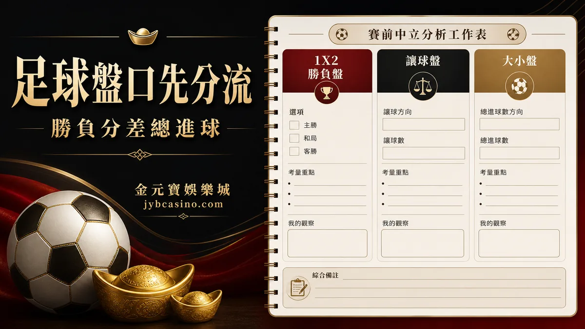 足球盤口先分流(示意圖)