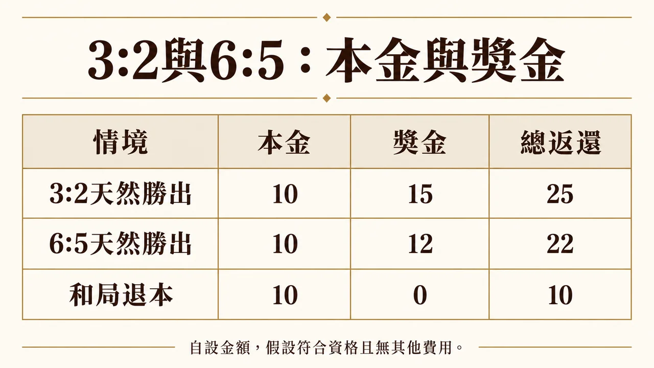 3比2與6比5本金獎金返還比較