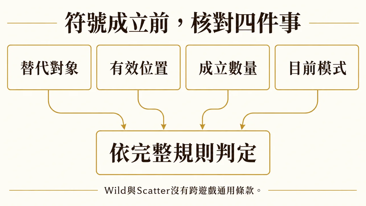 符號判定的四項規則核對