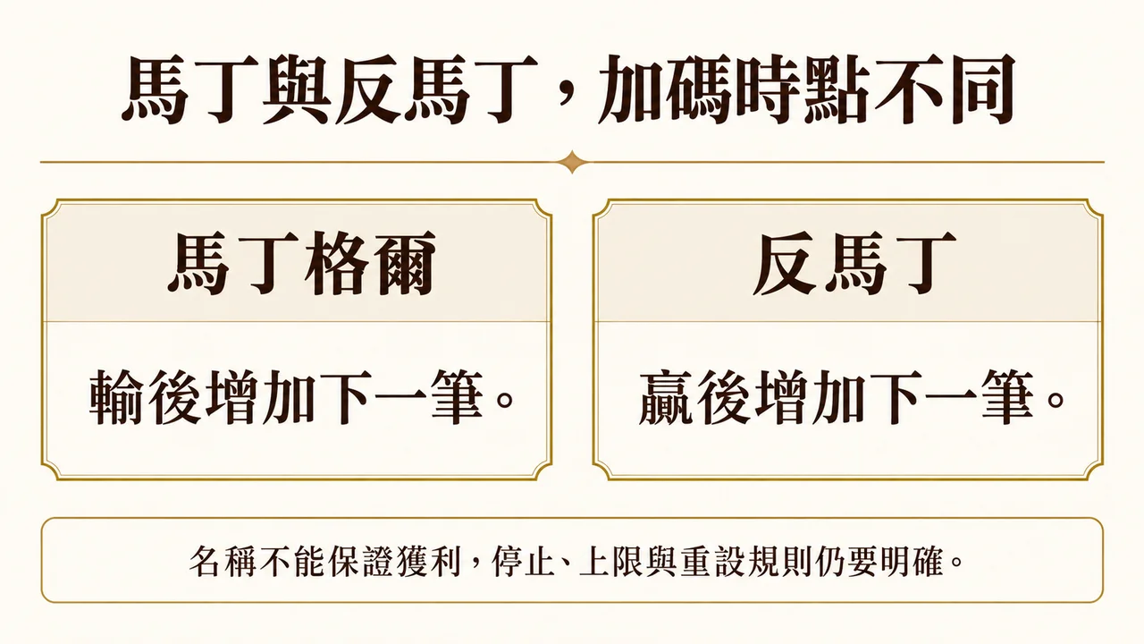 馬丁格爾與反馬丁的加碼時點