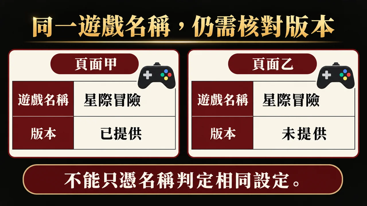 同款老虎機的RTP一定相同嗎？版本與規則頁查核