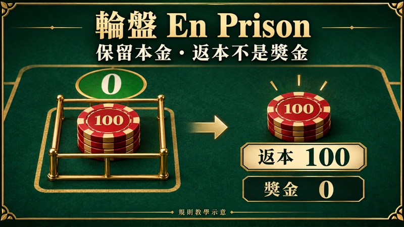 輪盤 En Prison 是什麼？保留本金、返本與再次開0怎麼看